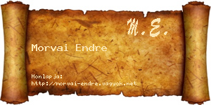 Morvai Endre névjegykártya